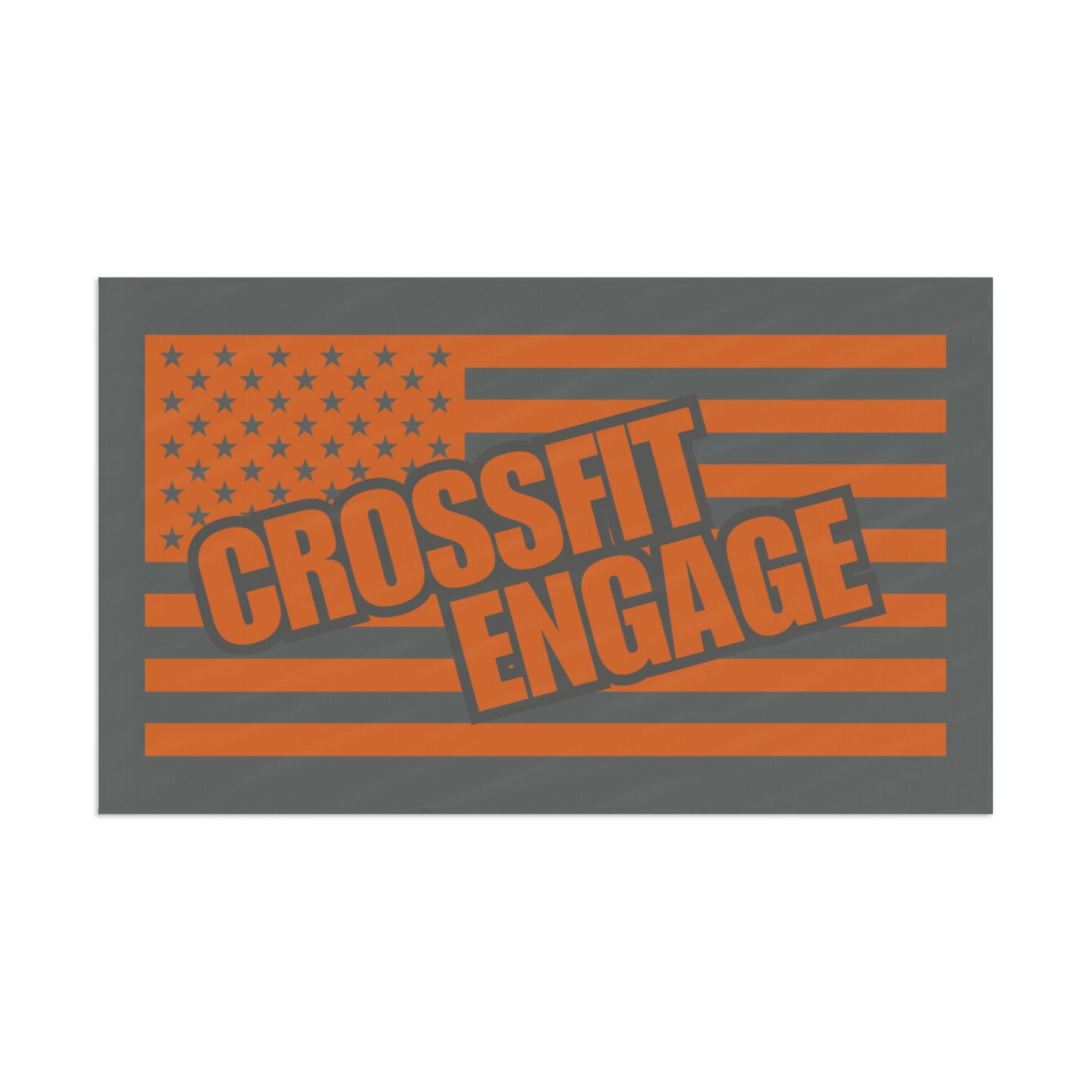 Grey/Orange Americas Gym Flag