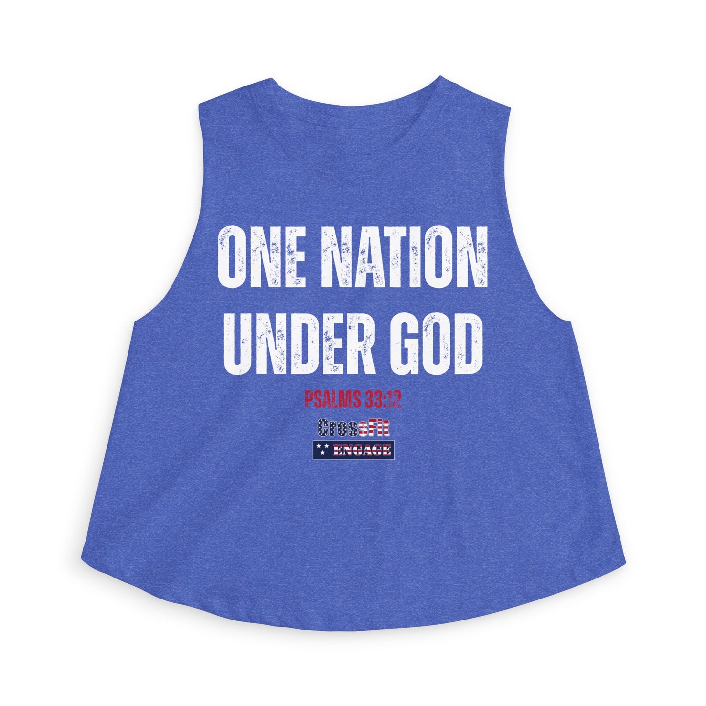 ONE NATION UNDER GOD WOMENS CROP